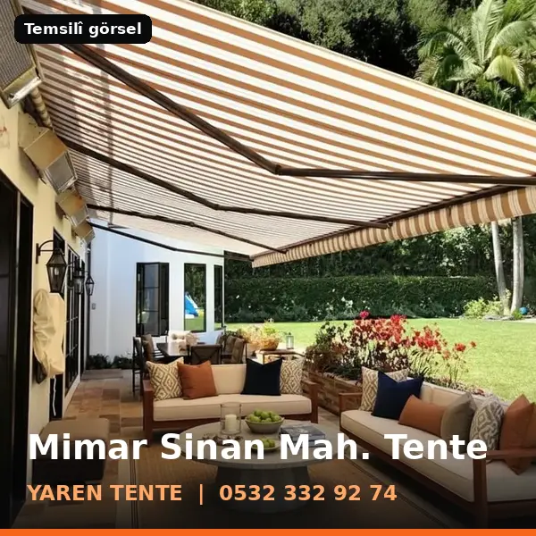 Mimar Sinan Mahallesi için tente sistemleri, temsilî görsel - Yaren Tente