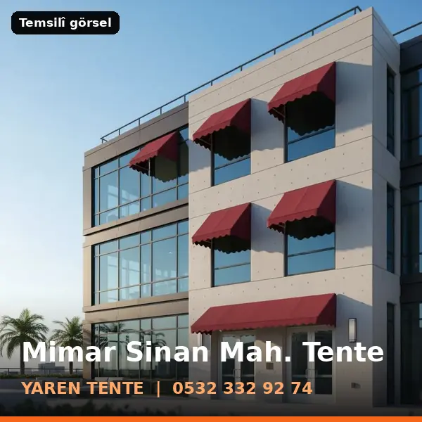 Mimar Sinan Mahallesi için tente sistemleri, temsilî görsel - Yaren Tente
