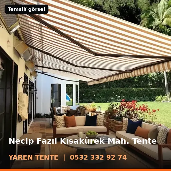 Necip Fazıl Kısakürek Mahallesi için tente sistemleri, temsilî görsel - Yaren Tente