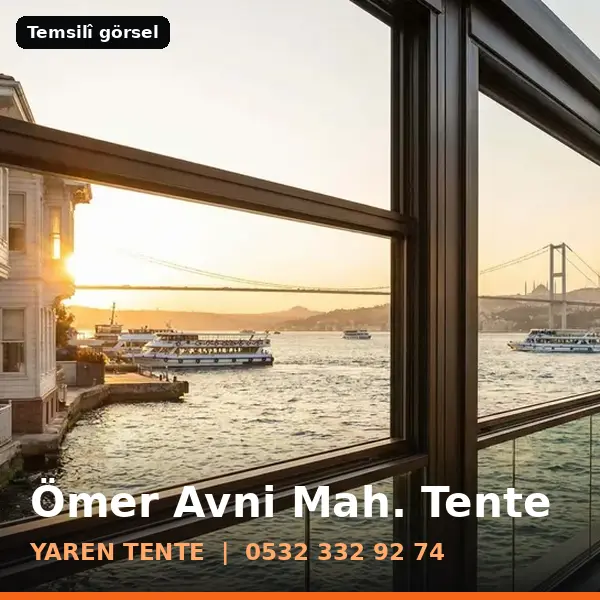 Ömer Avni Mahallesi için tente sistemleri, temsilî görsel - Yaren Tente