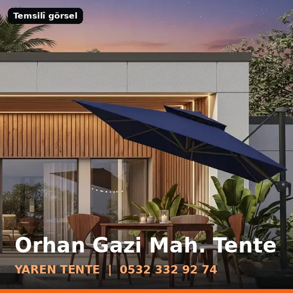Orhan Gazi Mahallesi için tente sistemleri, temsilî görsel - Yaren Tente