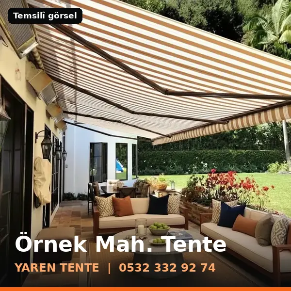 Örnek Mahallesi için tente sistemleri, temsilî görsel - Yaren Tente
