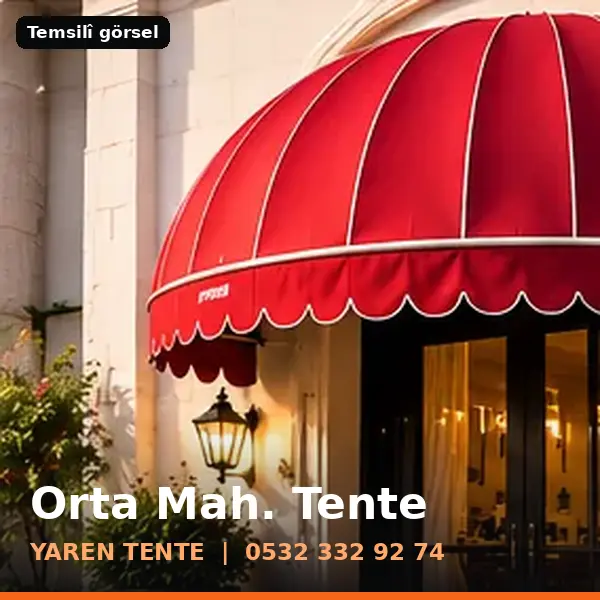 Orta Mahallesi için tente sistemleri, temsilî görsel - Yaren Tente