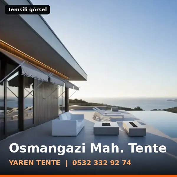 Osmangazi Mahallesi için tente sistemleri, temsilî görsel - Yaren Tente