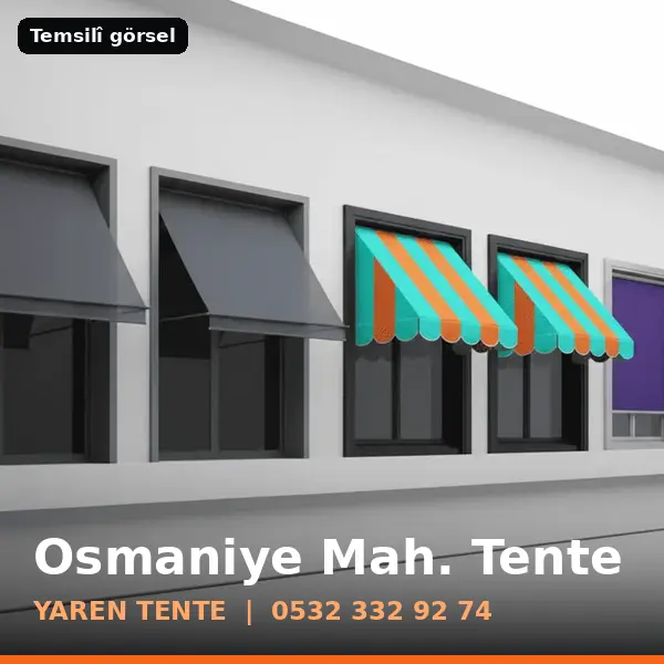 Osmaniye Mahallesi için tente sistemleri, temsilî görsel - Yaren Tente