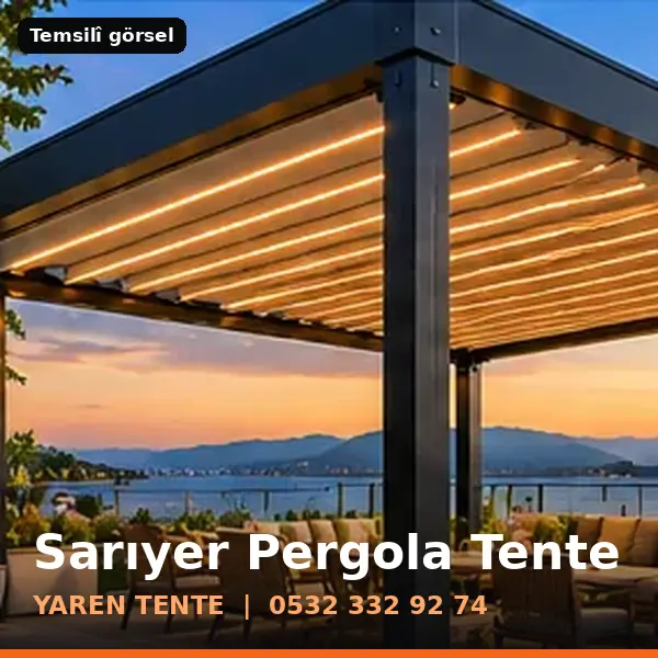 Sarıyer pergola tente örneği (temsilî görsel) - Yaren Tente