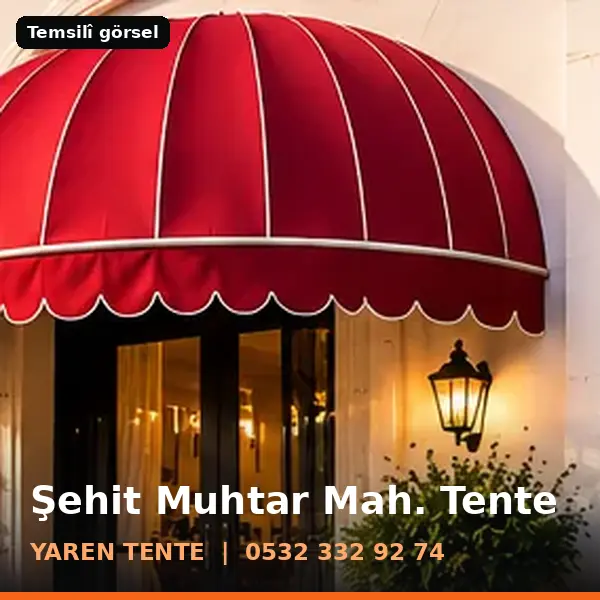 Şehit Muhtar Mahallesi için tente sistemleri, temsilî görsel - Yaren Tente