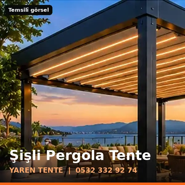 Şişli pergola tente örneği (temsilî görsel) - Yaren Tente