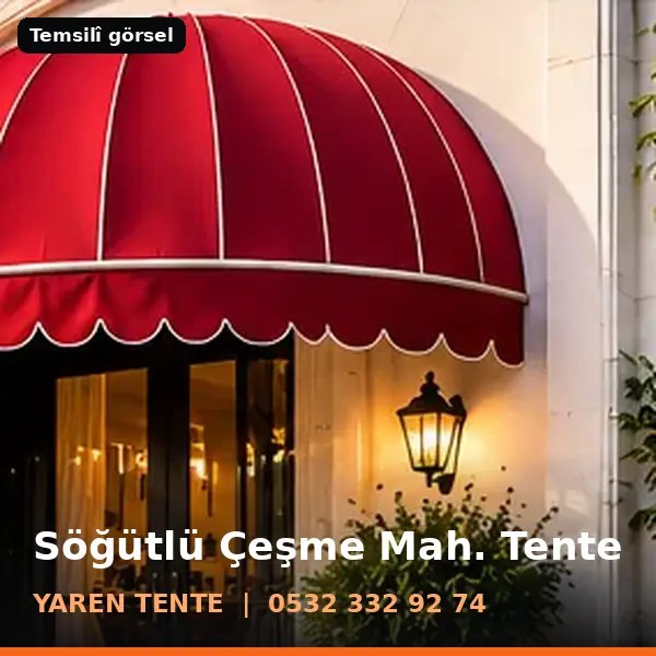 Söğütlü Çeşme Mahallesi için tente sistemleri, temsilî görsel - Yaren Tente