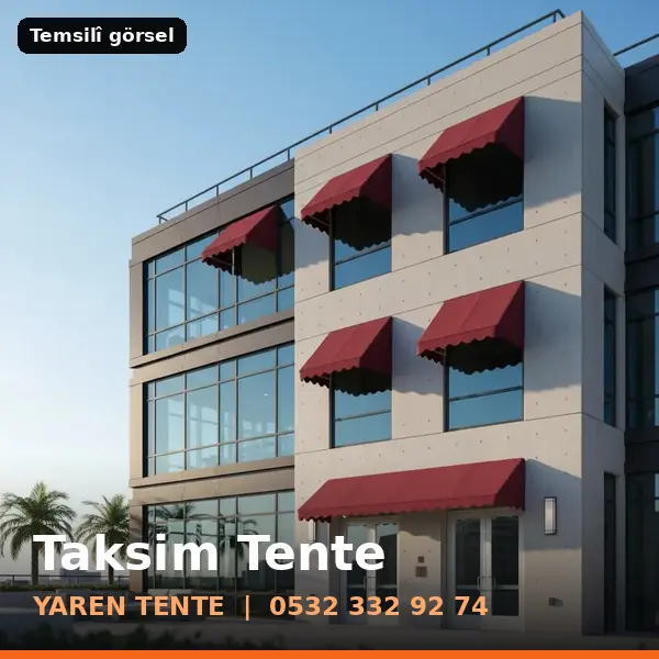Taksim için tente sistemleri, temsilî görsel - Yaren Tente