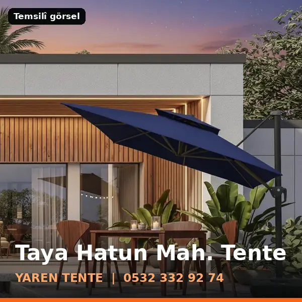 Taya Hatun Mahallesi için tente sistemleri, temsilî görsel - Yaren Tente