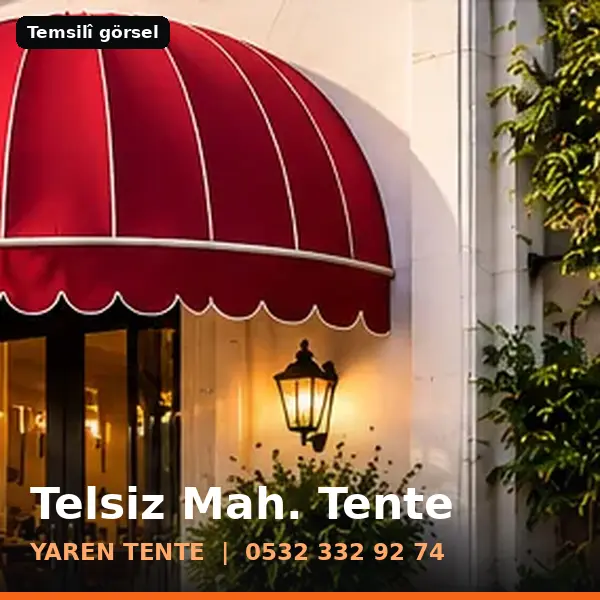 Telsiz Mahallesi için tente sistemleri, temsilî görsel - Yaren Tente