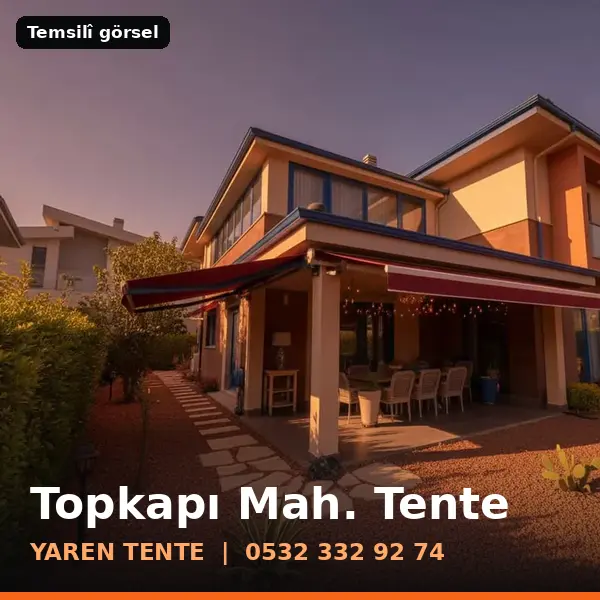 Topkapı Mahallesi için tente sistemleri, temsilî görsel - Yaren Tente