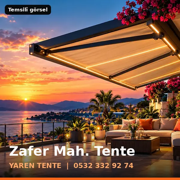 Zafer Mahallesi için tente sistemleri, temsilî görsel - Yaren Tente