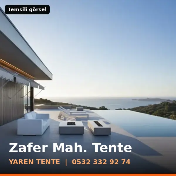 Zafer Mahallesi için tente sistemleri, temsilî görsel - Yaren Tente
