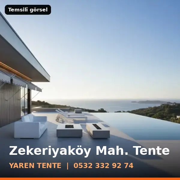Zekeriyaköy Mahallesi için tente sistemleri, temsilî görsel - Yaren Tente