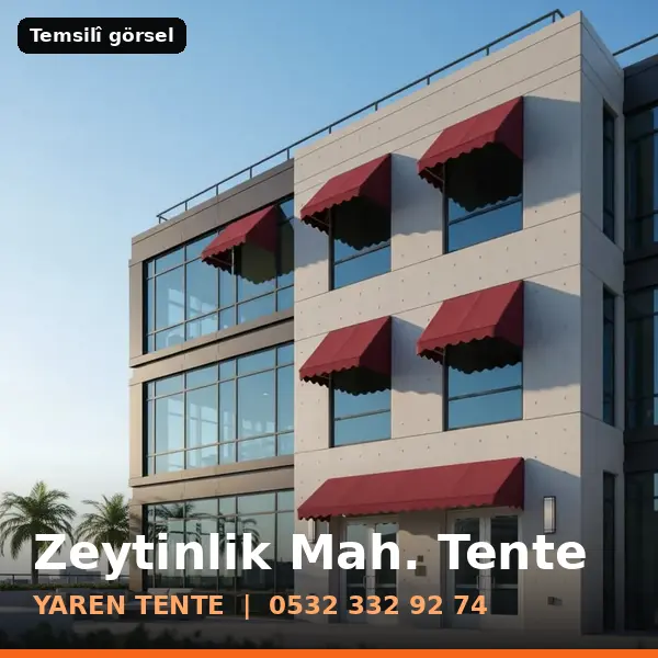Zeytinlik Mahallesi için tente sistemleri, temsilî görsel - Yaren Tente